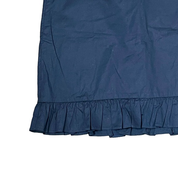 J. Crew Women’s Navy Blue Ruffle Hem Mini Skirt Back Zip Stretch Size 8 NWT - Picture 3 of 8